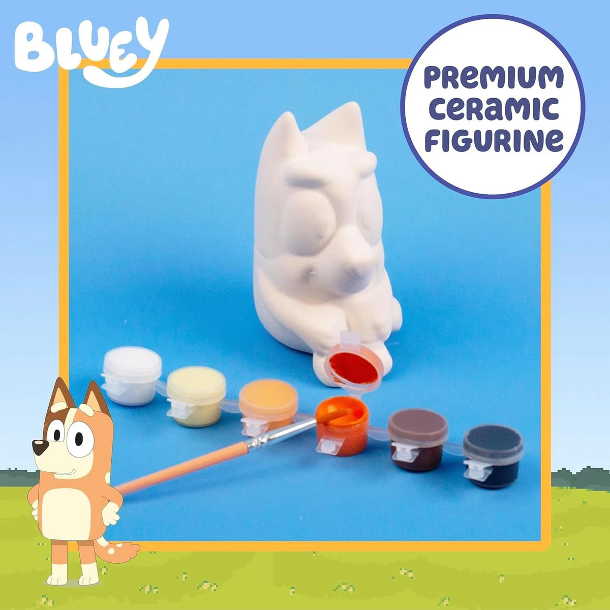 Moose Toys Figurine Bingo sur sa trottinette interactive, Bluey