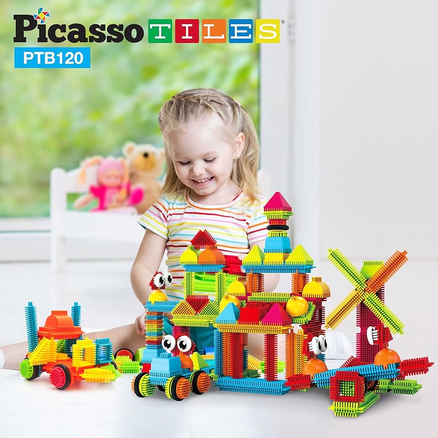 Picasso Tile Bristle Blocks 120 piece set – learning tree toys, books ...