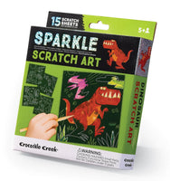 Sparkle Scratch Art Kit - Dinosaur