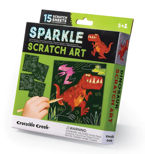 Sparkle Scratch Art Kit - Dinosaur