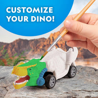 Paint Your Own Dino Race Cars