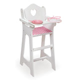 Doll High Chair with Accessories and Free Personalization Kit