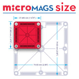Magna-Tiles microMags Learn Letters