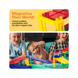 Picasso Tiles 100Pc Magnetic Race Track with LED Cars