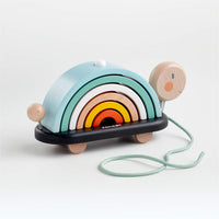 Rainbow Turtle Wooden Pull Toy