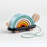 Rainbow Turtle Wooden Pull Toy