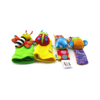 Gardenbug 4-piece foot finder and wrist rattle set