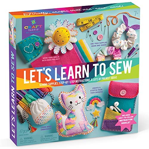  Hapinest Beginner Sewing Kit for Kids Arts and Crafts Gifts for  Boys and Girls Gifts Ages 8 9 10 11 12 Years and Up : Toys & Games