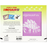 Learn & Draw Dinosaurs! Stencil & Color Kit
