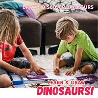 Learn & Draw Dinosaurs! Stencil & Color Kit