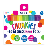 Chunkies Paint Sticks Neon 6 Pack by Ooly